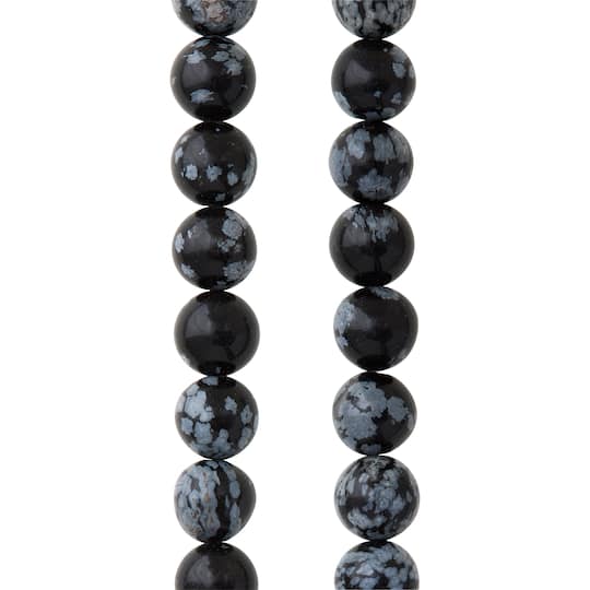 Black & Gray Jasper Round Beads, 8mm by Bead Landing™